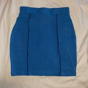 Blue bodycon skirt